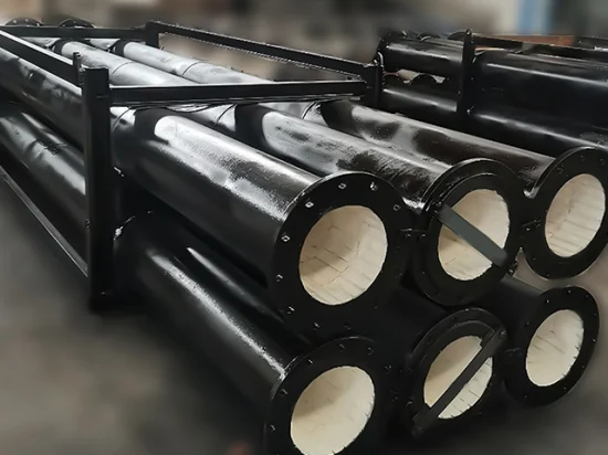 Preço baixo Fornecimento de curvas de cotovelo de tubo de aço revestidas de cerâmica com resistência a altas temperaturas para minas